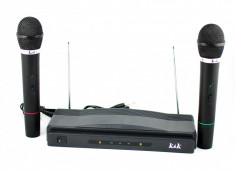 Set microfoane wireless cu receiver AT-306 foto