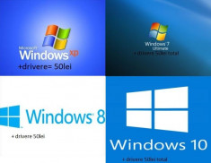 Instalare Windows 50lei xp,vista,7, 8 si 10 toate editiile! foto