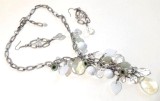 Set bijuterii dama-PPP(colier+ cercei) VINTAGE martisor-INOX placat cu aur 18k