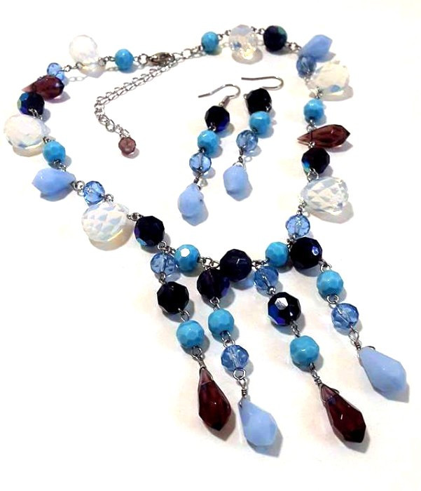 Set bijuterii dama-elegant/margele vc-colier si cercei/lantisor martisor