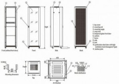 Linkbasic rack cabinet 19&amp;#039;&amp;#039; 42U 600x800mm gri (smoky-gray glass front door) foto