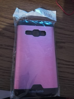 Husa Samsung Galaxy J1 J120 originala motomo roz tip capac spate foto