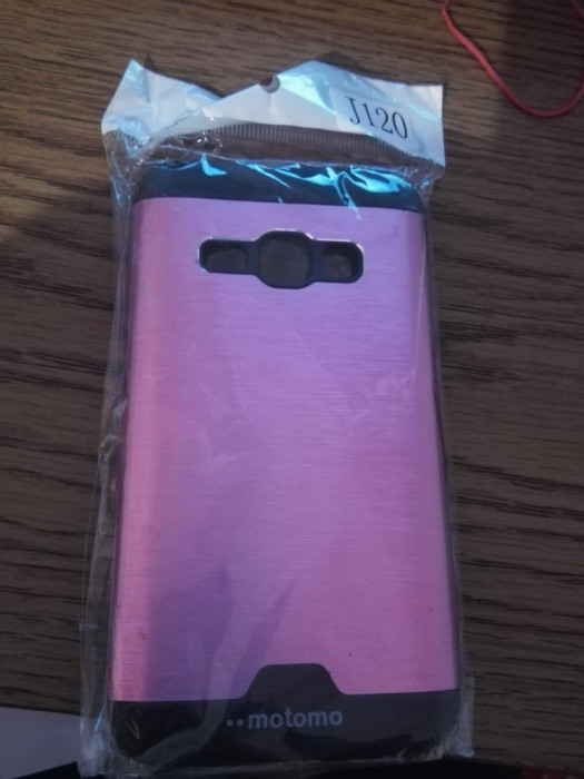 Husa Samsung Galaxy J1 J120 originala motomo roz tip capac spate