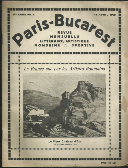 Revista Paris-Bucuresti : literara - artistica - mondena - sportiva 4 nr./1922