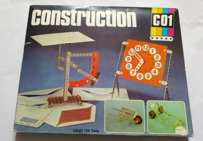 (T) Joc constructii RDG Construction C01 VEB Spielwaren, anii &#039;70, vintage