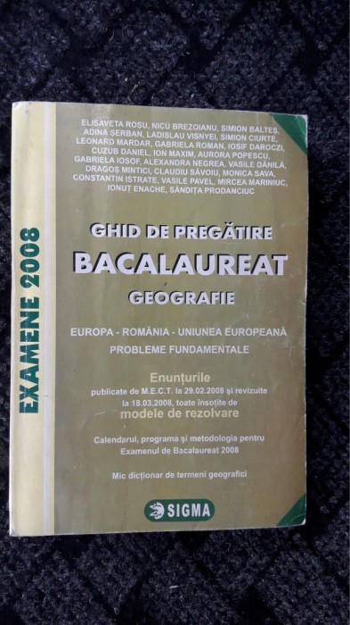 GHID DE PREGATIRE BACALAUREAT GEOGRAFIE EUROPA ROMANIA UNIUNEA EUROPEANA PROBLEME FUNDAMENTALE ENUNTURILE MODELE DE REZOLVARE