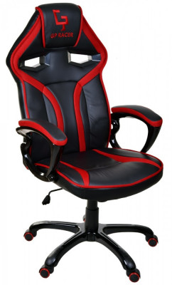 Scaun gaming de birou Gran-Racer Gran-Racer Negru-Rosu foto