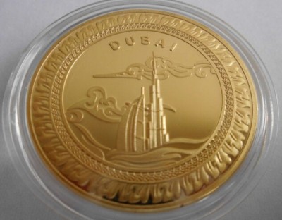 MEDALIE DIN DUBAI, AURITA 24 K, STARE SUPERBA IN CAPSULA !!! foto