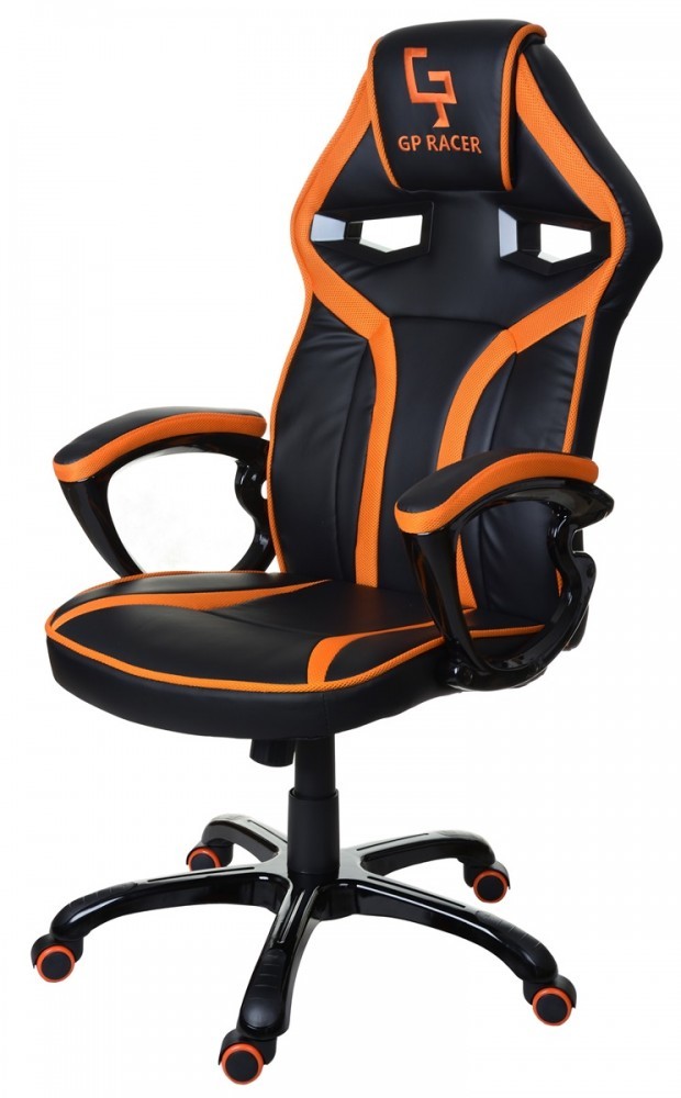 Scaun gaming de birou Gran-Racer Gran-Racer Negru-Portocaliu | Okazii.ro