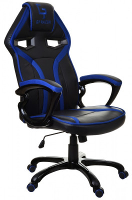 Scaun gaming de birou Gran-Racer Negru-Albastru foto