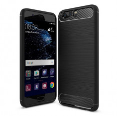 Carcasa husa de protectie Carbon Fiber din silicon TPU pt Huawei P10 foto