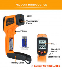 Termometru digital cu infrarosu senzor laser foto