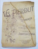 (T) Partitura muzicala veche, Vis pierdut, Romanta