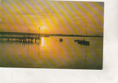 bnk cp Eforie Sud - Apus de soare la ghiol - circulata foto