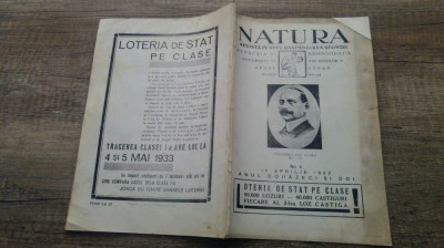 Natura 15 aprilie 1933/ revista pentru raspandirea stiintei foto