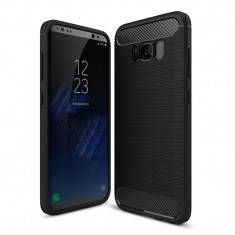 Carcasa husa de protectie Carbon Fiber din silicon TPU pt Samsung Galaxy S8 foto