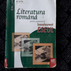 LITERATURA ROMANA PENTRU EXAMENUL DE BACALAUREAT ESEUL PAICU