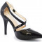 Pantofi dama negri Stiletto - toc 10 cm, model Rachel