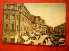 Ilustrata Bucuresti - Piata Teatrului National si Calea Victoriei , inc.sec.XX foto