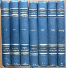 Alexandru D. Xenopol , Istoria romanilor , 1925 - 1926 , 14 volume legate foto