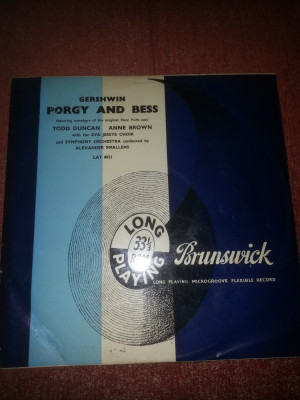 Gershwin-Porgy and Bess-Todd Duncan/Ann Brown-Brunswick 1956 UK vinil vinyl foto
