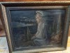 TABLOU MANTUITORUL IN GRADINA GHETSEMANI RAMA DE EPOCA, NECURATAT, NESEMNAT, Religie, Acuarela, Altul