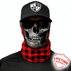 Bandana/Face Shield/Cagula/Esarfa - Lumberjack Red, made in USA foto