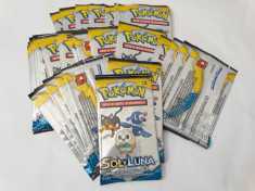 Cartonase Pokemon Trading Card set de 3 cartonase sigilate noi - Sun &amp;amp; Moon foto