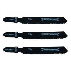 Lame fierastrau pendular pentru taiat ceramica 3 buc , Silverline Jigsaw Blades for Ceramics 3pk foto