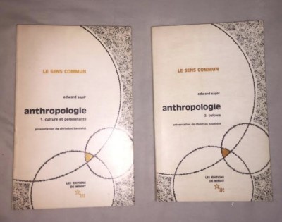 Anthropologie / Edward Sapir Vol. 1-2 foto
