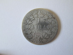 Vatican/Statul Papal 1 Lira 1867 argint foto