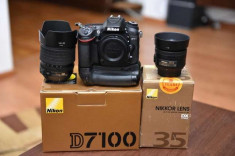 Nikon D7100 cu Nikkor 35 mm f1.8 + Nikkor 18-105 f3.5-5.6 + Grip foto