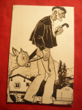 2 Carti Postale - Caricaturi - Figuri din Tara Bascilor -Franta , 1937