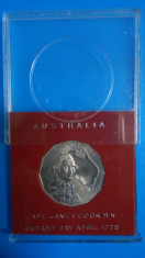 SV * Australia FIFTY CENTS / 50 CENTI 1970 * Cap. James Cook 1770 UNC foto