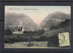 SALUTARI DIN GORJ MANASTIREA POLOVRAGI CIRCULATA 1908 TCV foto