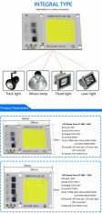 LED COB 10W, 30W, 50W direct la 220V, alb, rosu, albastru, full spectrum foto