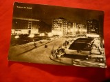 Ilustrata - Galati - noaptea , circulat 1963