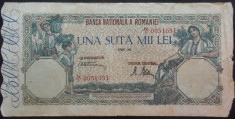 Bancnota 100000 lei - ROMANIA, anul 1946 / Aprilie *cod 07 foto