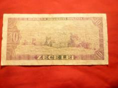 Bancnota 10 lei 1966 Romania , cal. mediocra foto