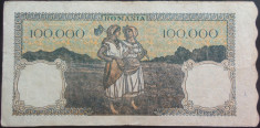 Bancnota 100000 lei - ROMANIA, anul 1946 / Aprilie *cod 06 foto