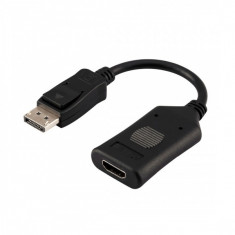 Cablu adaptor Displayport tata la HDMI mama 4K 1080P, negru foto