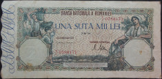 Bancnota 100000 lei - ROMANIA, anul 1946 / Mai *cod 11 foto