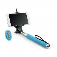 Selfie stick cu Telecomanda Bluetooth Blue Star (Albastru) foto