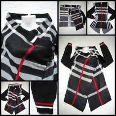 JACHETA DAMA CARDIGAN PONCHO PARDESIU TRICOTAJ IMPRIMEU FOND NEGRU ALL SEASONS