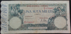 Bancnota istorica 100000 lei - ROMANIA, anul 1946 / Octombrie * cod 27 foto