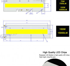LED COB 30W, 50W, 70W, 150W direct la 220V cu smart driver incorporat foto
