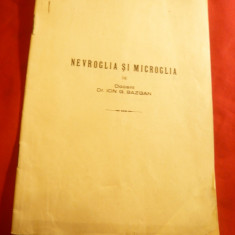 Prof.Dr. Ion G.Bozgan - Nevroglia si Microglia - dedicatie si autograf ,cca 1930