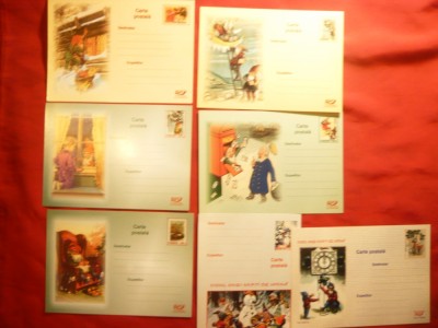 Set 7 Ilustrate -Felicitari cu Pitici 2001-2002 foto
