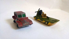 Lot 2 vehicle macheta fier Matchbox Lesney England barca militara cu soldat foto