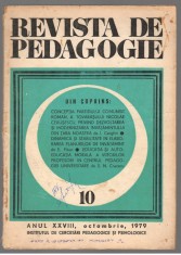 (C7623) REVISTA DE PEDAGOGIE, OCTOMBRIE 1979